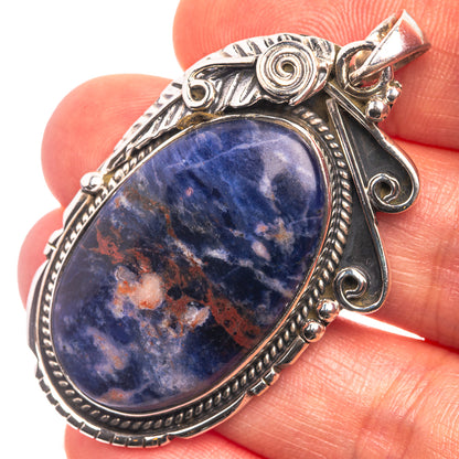 Sodalite Pendant 2" (925 Sterling Silver) P38881
