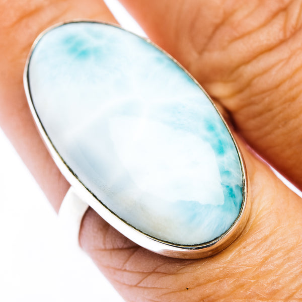 Larimar Ring Size 9 (.925 Sterling Silver)