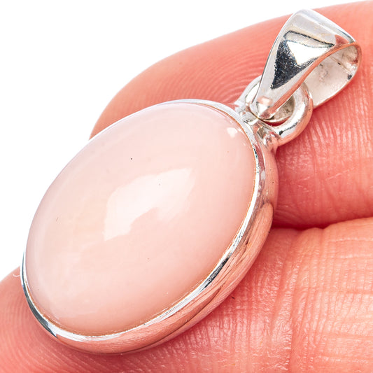 Pink Opal Pendant 1 1/8" (925 Sterling Silver) P41304