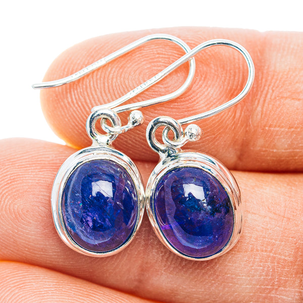 Premium Tanzanite Earrings 1 1/8" (.925 Sterling Silver)