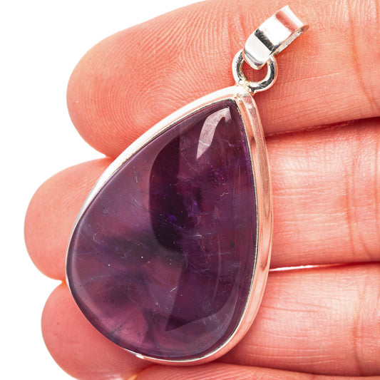 Star Amethyst Pendant 1 3/4" (.925 Sterling Silver)