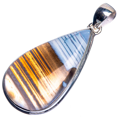 Blue Scheelite 925 Sterling Silver Pendant 2 1/8"