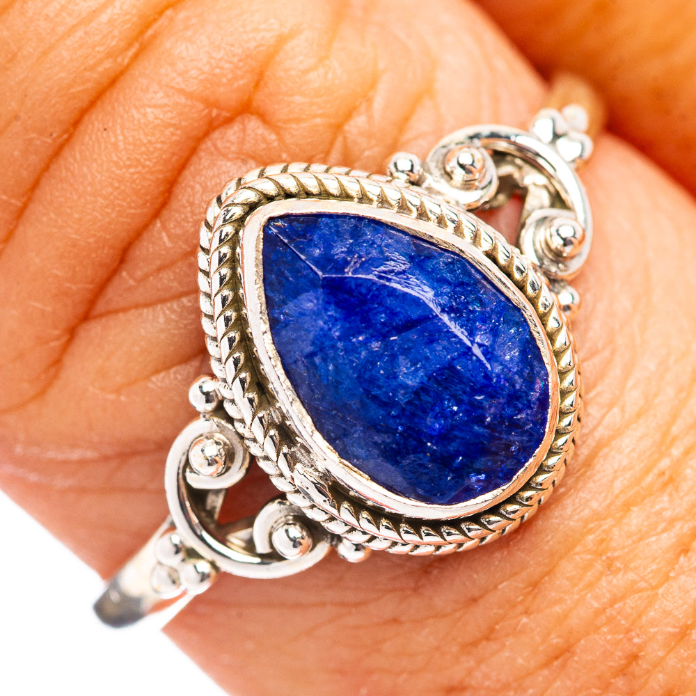 Dainty Blue Sillimanite Ring Size 9 (.925 Sterling Silver)