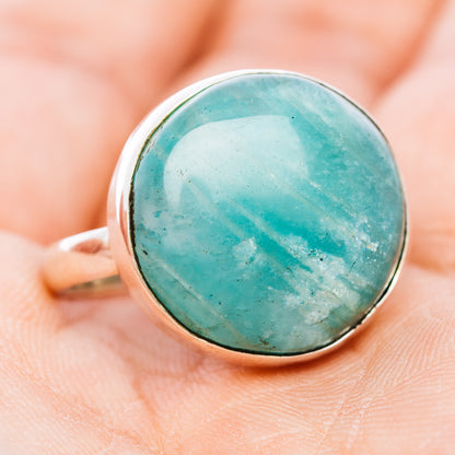 Fire Amazonite Ring Size 10 (.925 Sterling Silver)