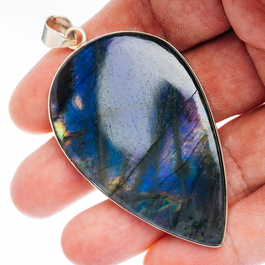 Premium Spectrolite Pendant 2 3/4" (.925 Sterling Silver)