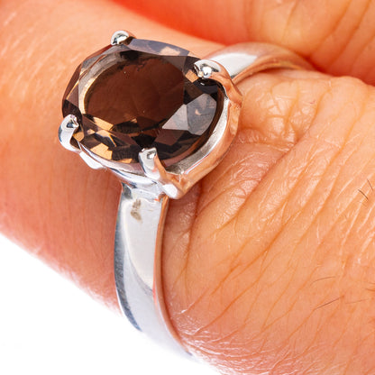 Smoky Quartz Ring Size 7.5 (925 Sterling Silver) R147156