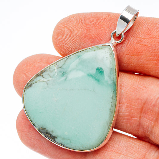 Premium Variscite Pendant 1 3/4" (.925 Sterling Silver)