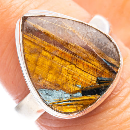 Star Rutilated Quartz Ring Size 7 (.925 Sterling Silver)