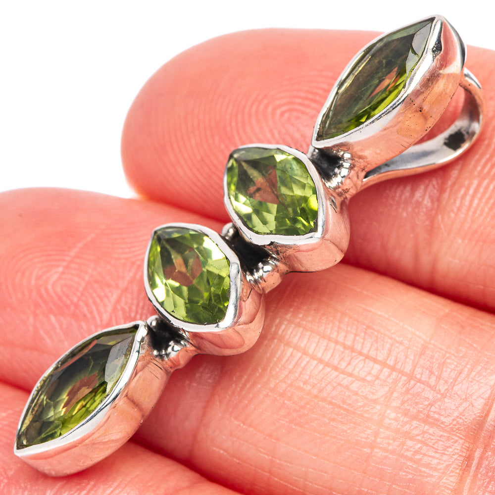 Peridot Dainty Pendant 1 3/8" (925 Sterling Silver) P43577
