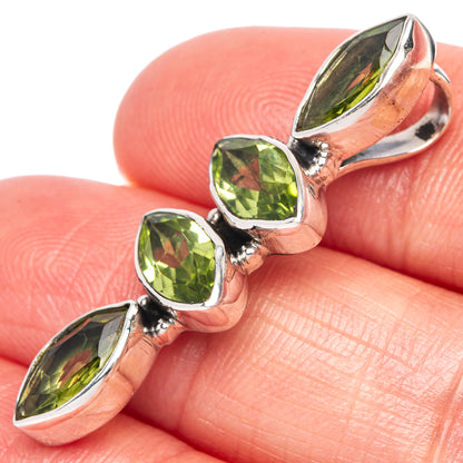 Peridot Dainty Pendant 1 3/8" (925 Sterling Silver) P43577