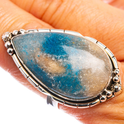 Huge Trollite In Quartz 925 Sterling Silver Ring Size 9