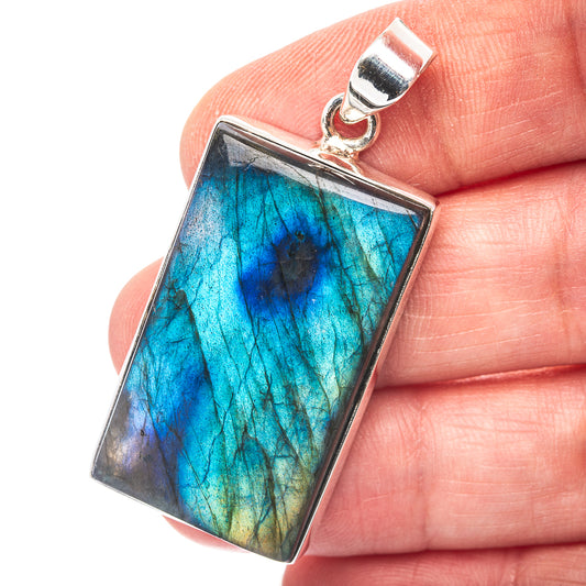 Spectrolite Pendant 1 3/4" (.925 Sterling Silver)
