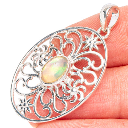 Rare Ethiopian Opal Pendant 1 1/2" (925 Sterling Silver) P40364
