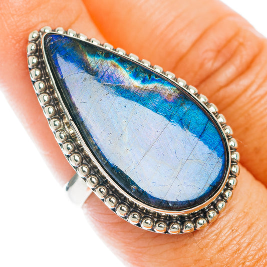 Spectrolite Ring Size 7 (German Silver)