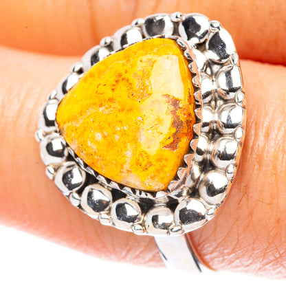 Bumble Bee Jasper Ring Size 8.5 (925 Sterling Silver) R3995