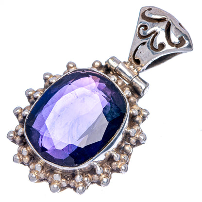 Faceted Iolite Pendant 1 3/8" (925 Sterling Silver) P40038