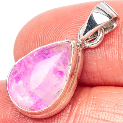 Pink Moonstone Pendant 1" (925 Sterling Silver) P42409