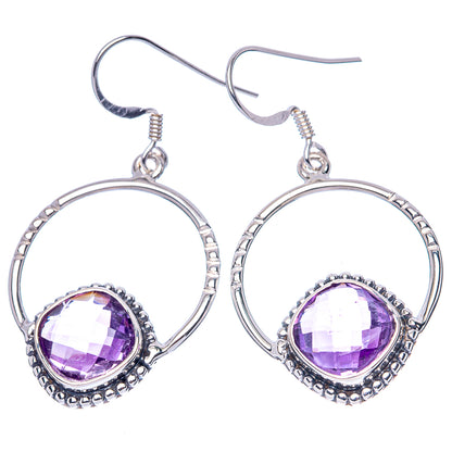 Asc Premium Faceted Amethyst Earrings 1 5/8" (925 Sterling Silver) E1337