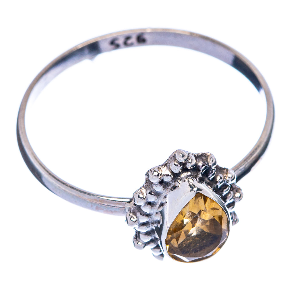 Faceted Citrine Dainty Ring Size 8 (925 Sterling Silver) R145385