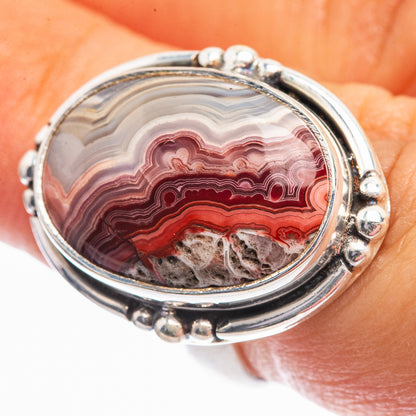 Crazy Lace Agate Ring Size 6.25 (925 Sterling Silver) R141950