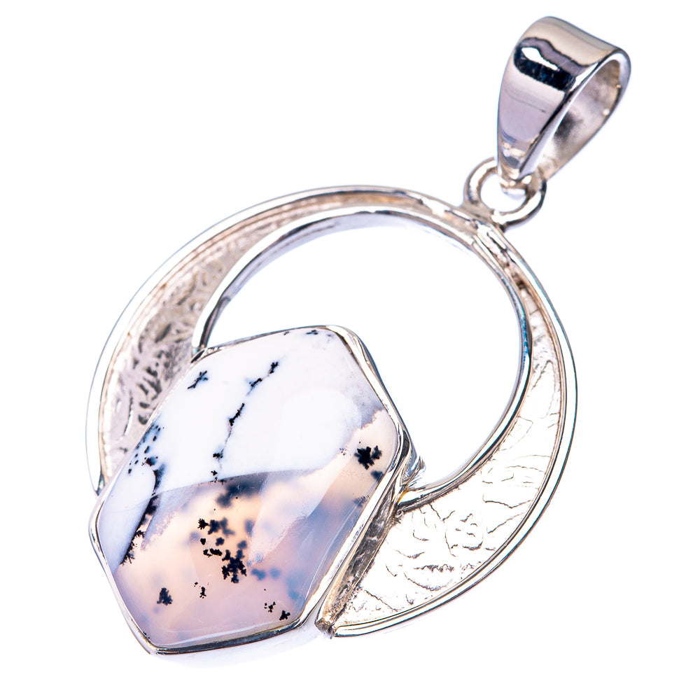 Premium Signature Dendritic Opal Pendant 1 1/2" (925 Sterling Silver) P38761