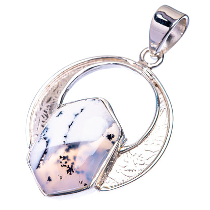 Premium Signature Dendritic Opal Pendant 1 1/2" (925 Sterling Silver) P38761
