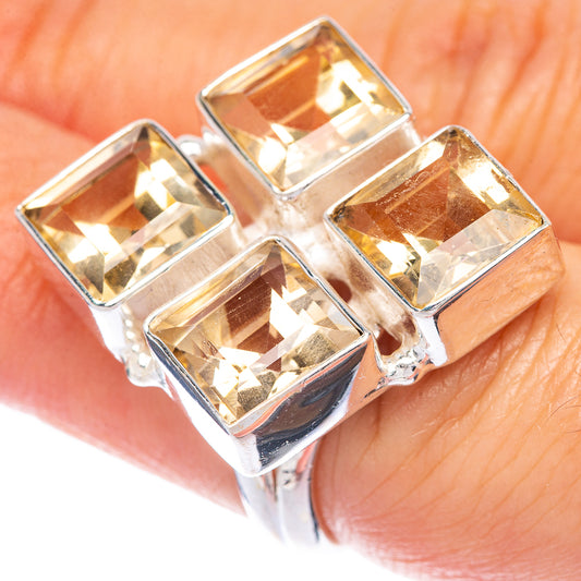 Large Faceted Citrine Ring Size 6.5 (925 Sterling Silver) R144798
