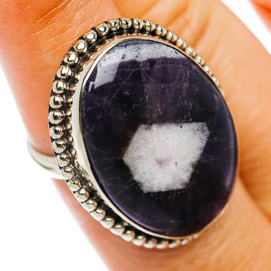 Chevron Amethyst Ring Size 7.25 (German Silver)
