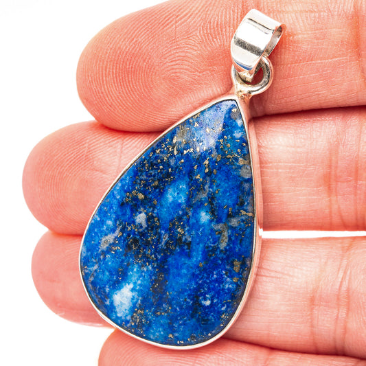 Lapis Lazuli Pendant 1 3/4" (.925 Sterling Silver)