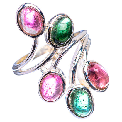 Pink Green Tourmaline Ring Size 6.5 (925 Sterling Silver) R142860