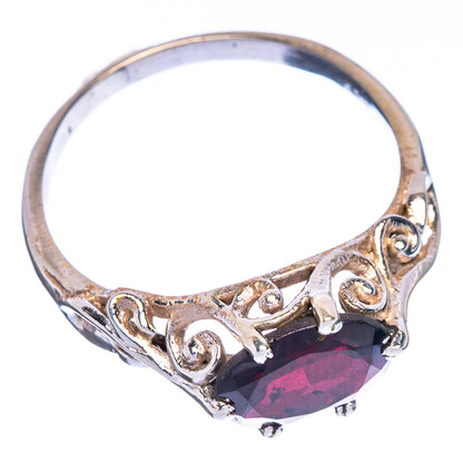 Garnet Dainty Ring Size 7.25 (925 Sterling Silver) R147067