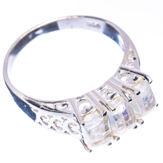 Rainbow Moonstone Ring Size 7.75 (925 Sterling Silver) R5692