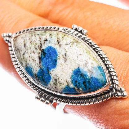 Huge K2 Blue Azurite Ring Size 9 (925 Sterling Silver) R142360