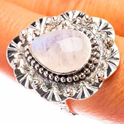 Premium Rainbow Moonstone Ring Size 9 (925 Sterling Silver) R141889