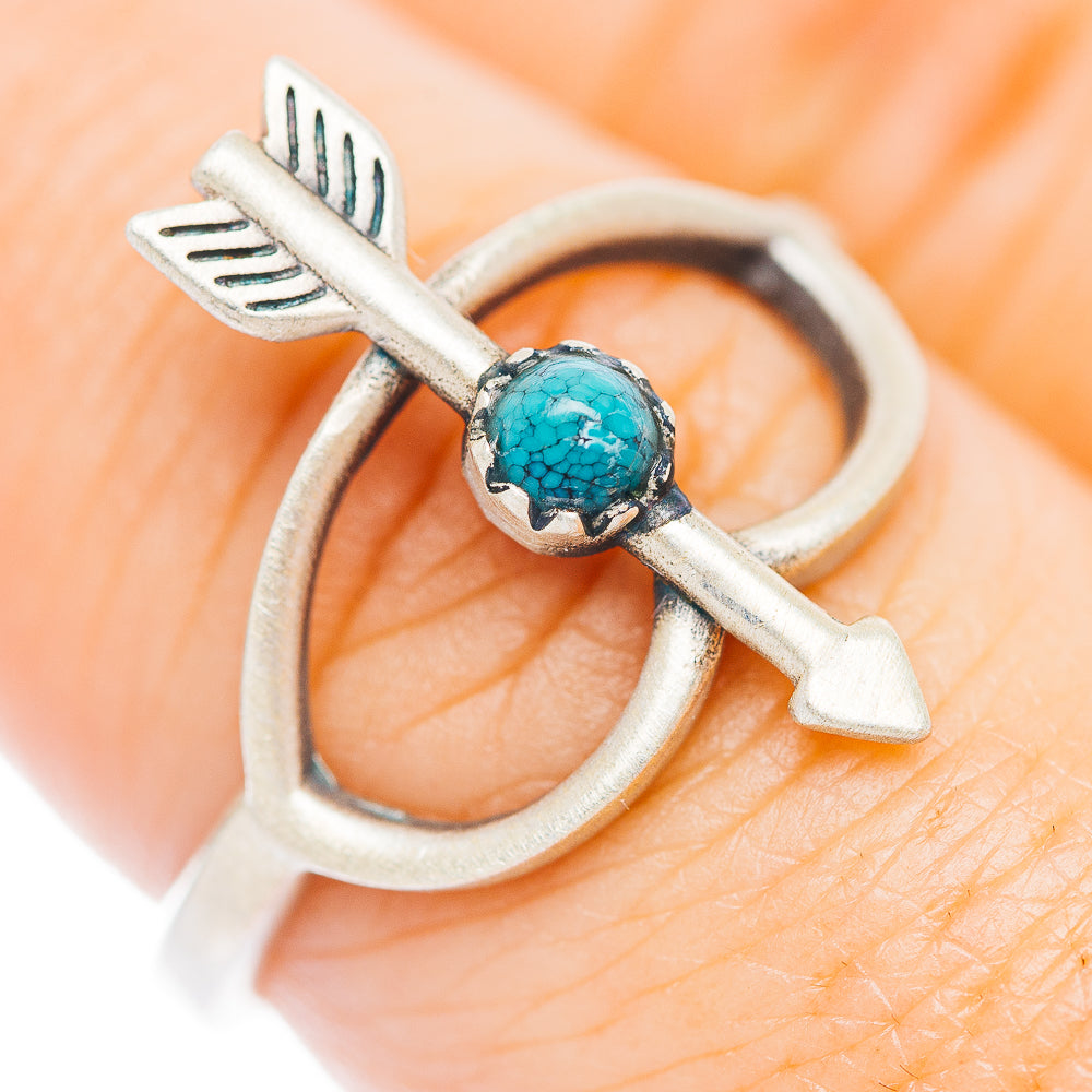 Mojave Turquoise Arrow Ring Size 7.75 (.925 Sterling Silver)