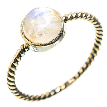 Rainbow Moonstone Dainty Ring Size 6 (925 Sterling Silver) RING138201