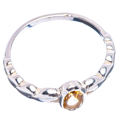 Dainty Citrine Ring Size 6.5 (.925 Sterling Silver)