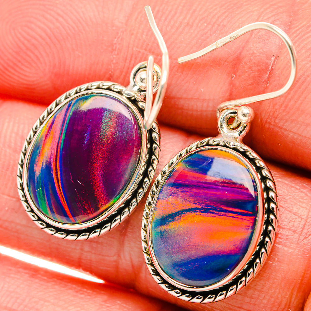 Aura Opal Earrings 1 3/8" (925 Sterling Silver) EARR432068