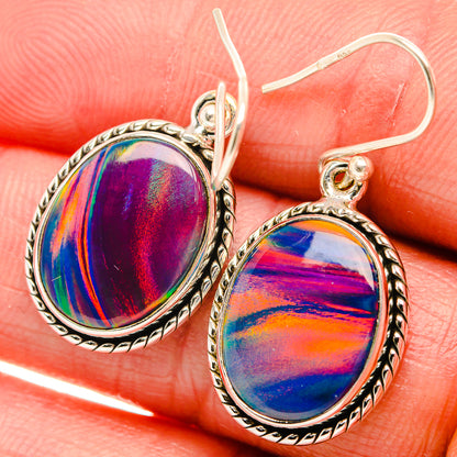 Aura Opal Earrings 1 3/8" (925 Sterling Silver) EARR432068