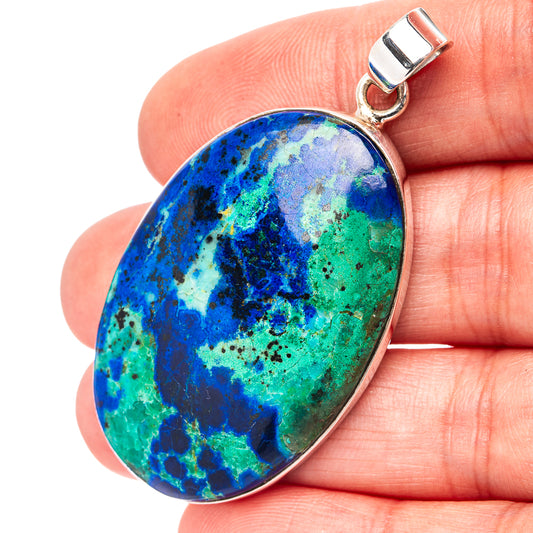Premium Blue Bird Azurite Pendant 2 1/8" (.925 Sterling Silver)