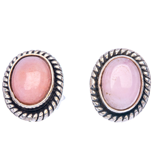 Pink Opal Earrings 3/8" (925 Sterling Silver) E1511