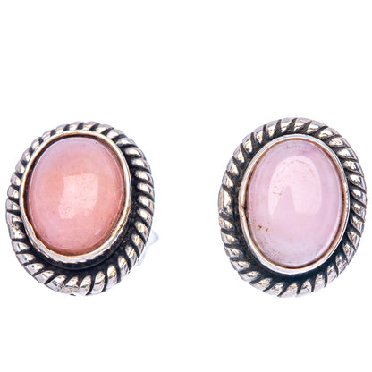 Pink Opal Earrings 3/8" (925 Sterling Silver) E1511