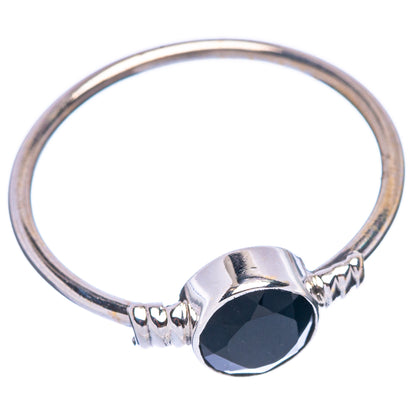 Black Onyx Dainty Ring Size 7.5 (925 Sterling Silver) R146831