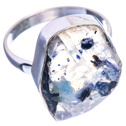 Raw Rainbow Moonstone Ring Size 10 (925 Sterling Silver) R142238