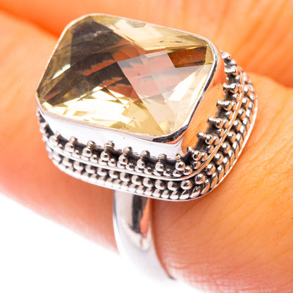 Faceted Citrine Ring Size 7 (925 Sterling Silver) R140901