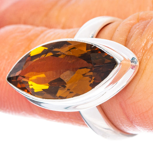 Mandarin Citrine 925 Sterling Silver Ring Size 6 (925 Sterling Silver) R6281