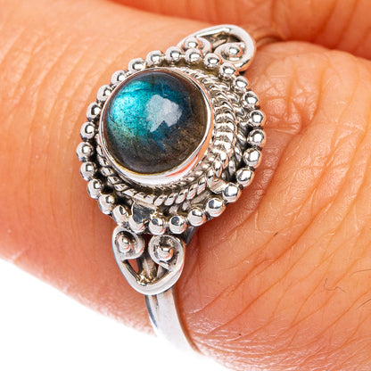 Labradorite Dainty Ring Size 6.75 (925 Sterling Silver) R1205