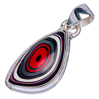 Fordite Pendant 1 3/8" (925 Sterling Silver) P39828