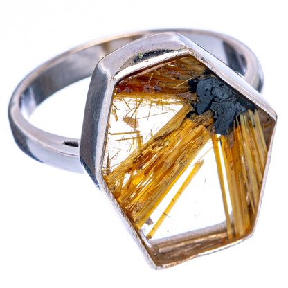 Rare Star Rutilated Quartz Ring Size 7.5 (925 Sterling Silver) R146567