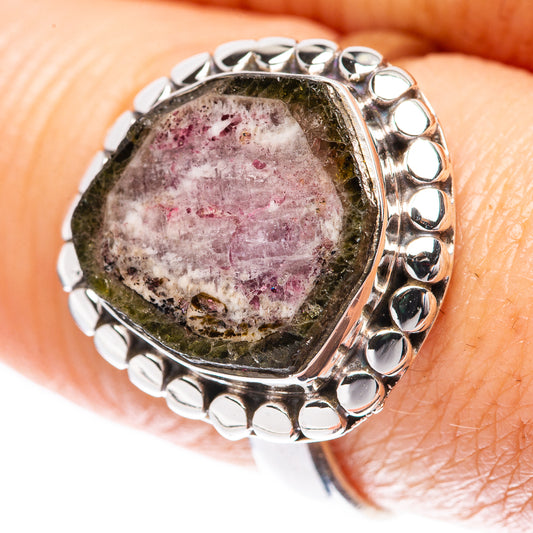 Tourmaline Slice Ring Size 8.75 (925 Sterling Silver) R2184